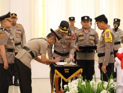 Empat Pejabat Utama Polda Babel dan Kapolres Babar Resmi Berganti