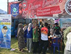 Jasa Raharja Babel Gelar Pengobatan Gratis kepada Pengguna Kendaraan Bermotor di Desa Lubuk Besar