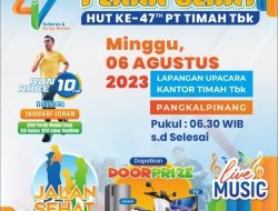 Ayo Semarakkan Fun Walk HUT ke-47 PT Timah Tbk, Ada Ratusan Hadiah