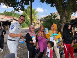 Jasa Raharja Babel Sosialisasi Pentingnya Bayar Pajak dan Keselamatan Berkendara di Desa Dalil