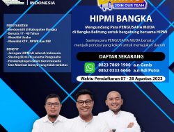 BPC HIPMI Bangka Rekrut Anggota Baru, Ini Syaratnya!