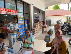 Jasa Raharja Babel Sosialisasi Pentingnya Bayar Pajak dan Keselamatan Berkendara di Simpang 4 Manggar