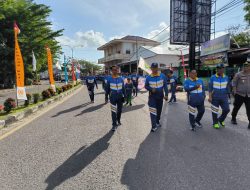 Sebelum Dikukuhkan, Kontingen Babar untuk Porprov VI Babel Gelar Parade 