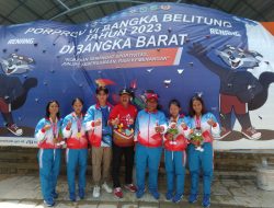 Cabor Renang Bangka Borong Tiga Emas di Ajang Porprov VI Babel