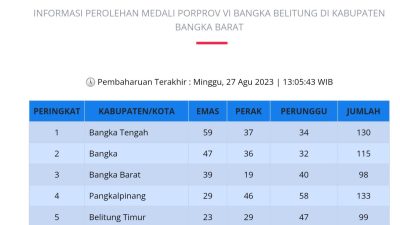 Sabet Medali Emas dari Cabor Tinju Putri Bawa Basel Salip Posisi Belitung di Peringkat Enam