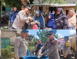 Atasi Kekeringan, Polres Basel Distribusikan 12.500 Liter Air Bersih untuk Masyarakat Teladan