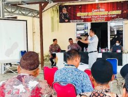Jasa Raharja Babel Bersama Satlantas Polres Bangka Tengah Sosialisasi Tata Tertib Administrasi Kendaraan Bermotor dan Keselamatan Berkendara di Desa Nibung