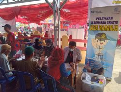 Jasa Raharja Babel Gelar Pengobatan Gratis Kepada Pengendara Kendaraan Bermotor di Desa Serdang