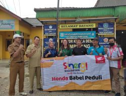Honda Babel Salurkan Bantuan untuk Warga Terdampak Puting Beliung di Tempilang