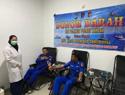 Satpolairud Polres Bangka Kumpulkan 22 Kantong Darah