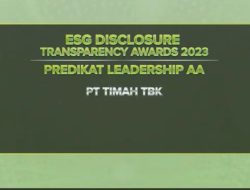 Dua Tahun Berturut, PT Timah Tbk Raih Penghargaan ESG Disclosure Transparency Awards 2023  