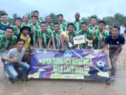 Dukung Kemajuan Sepakbola Bangka Barat, PT Timah serahkan Bantuan Open Tournament Belo Laut