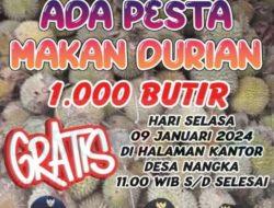 Pemdes Nangka Siapkan 1.000 Butir Durian pada Pesta Makan Durian Gratis