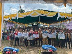 Dapat Bantuan Mesin Robin dari Bambang Patijaya, Petani Merawang Bahagia