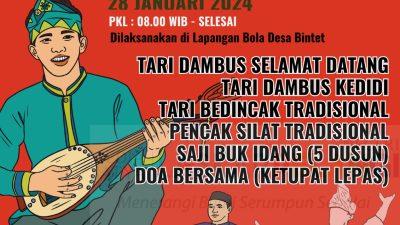 Memulai Musim Baru, Masyarakat Desa Bintet Bakal Menggelar Acara Adat “Doa Sekampung”