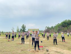 Usung Tema Reboisasi Pasca Tambang di Basel, Polres Tanam Ratusan Pohon Mangga