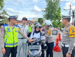 Jasa Raharja Babel Bersama Satlantas Polresta Pangkalpinang Gelar Aksi Keselamatan