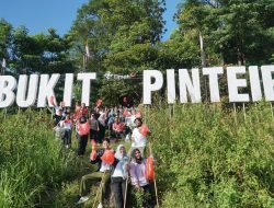 Peduli Lingkungan, PLN BABEL Berkolaborasi dengan Pokdarwis Bersihkan Kawasan Wisata Bukit Pinteir