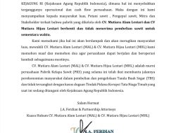 Kejagung RI Blokir Rekening PKS MAL dan MHL, Operasional Pabrik Terhenti