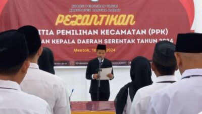 KPU Bangka Barat Lantik 30 PPK untuk Pilkada 2024, 70 Persen Anggota Lama