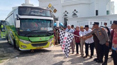 Pj Sekda Basel Lepaskan 130 Jemaah Calon Haji, 2 Jamaah Batal Berangkat Karena Meninggal Dunia dan Sakit
