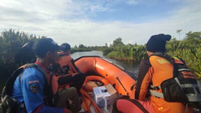 Nelayan Dusun Serdang Simpangrimba Hilang saat Cari Ikan di Sungai, Kansar Pangkalpinang Terjunkan Drone Bantu Pencarian