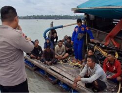Satpolairud Polres Babar Tertibkan Tambang Ilegal di Perairan Belo Laut