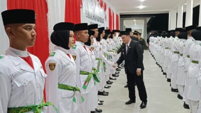 Kukuhkan 66 Paskibraka HUT ke-79 RI, Wabup Babar Pastikan Anggota Putri Tetap Kenakan Hijab 
