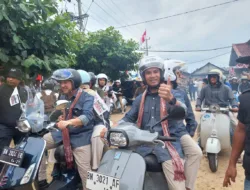 Naik Vespa, Erzaldi dan Yuri Daftar ke KPU Babel