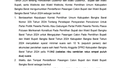 KOMISI PEMILIHAN UMUM KABUPATEN BANGKA BARAT