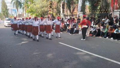 159 Peserta Pawai Baris Berbaris dari Kabupaten dan Kota Meriahkan Parade Kemerdekaan RI di Kota Pangkalpinang