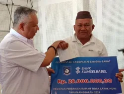 Bantuan Stimulan, 100 Keluarga di 25 Desa/Kelurahan di Bangka Barat Diberikan Bantuan Perbaikan Rumah