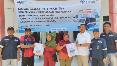 Mobil Sehat PT Timah Jadi Penantian Warga Desa Pasir Putih Tukak Sadai