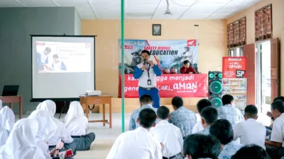 Lagi, Honda Babel Edukasi Keselamatan Berkendara ke Siswa SMA PGRI Tanjungpandan