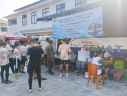 Semarakkan TNI Babel Run 2024, PT Timah Nimbrung Berikan Pelayanan Kesehatan