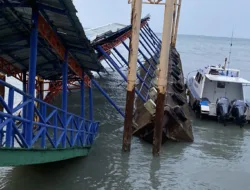 Dermaga Kapal Cepat di Tanjung Kalian Mentok Ambruk, Polisi Duga Cuaca Buruk Penyebabnya