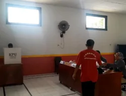 196 Warga Binaan Rutan Kelas IIB Mentok Gunakan Hak Pilihnya, 20 Surat Suara Tak Terpakai