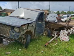 Terlibat Kecelakaan Beruntun di Desa Simpang Gong, Tiga Mobil Ringsek Parah