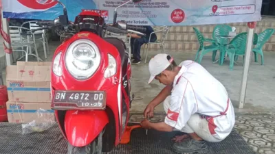 Peduli Konsumen yang Terdampak Banjir, Honda Babel Berikan Layanan Service Gratis di Parit Tiga Jebus