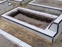 Akibat Hujan Deras, Ratusan Makam di TPI Yayasan Al-Ittihaad Sungailiat Amblas