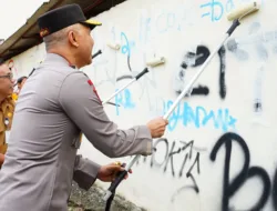 Polda Babel Hapus Simbol Vandalisme Geng Motor
