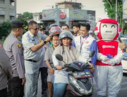 Bersama Satlantas Polres Belitung, Honda Babel Bagikan Helm Gratis Saat Operasi Keselamatan Menumbing 2025