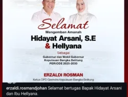 Terima Hasil Putusan MK, Erzaldi Rosman Beri Ucapan Selamat kepada Hidayat Arsani-Hellyana