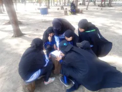 Seru, Puluhan Siswi SMP At-Tauhid Pangkalpinang Outing Class di Pantai Tikus Emas