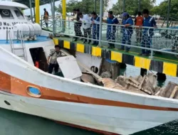 Kapal Cepat Express Bahari Tabrak Dermaga di Pelabuhan Tanjung Kalian, Begini Kondisinya
