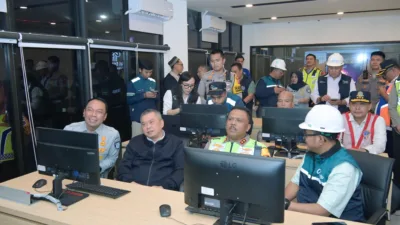 Menhub, Kakorlantas Polri, dan Dirut PT Jasa Raharja Sambut Pemudik di Pelabuhan Merak