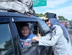 Pemberlakuan Skema One Way di KM 71 Tol Cikampek Utama Resmi Dimulai