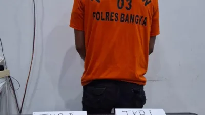 Sedang Duduk di Motor, Pengedar Sabu Diringkus Satresnarkoba Polres Bangka di Desa Pagarawan