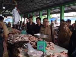 Sidak ke Pasar Tradisional Mentok, Satgas Pangan Pastikan Stabilitas Harga dan Stok Bapok