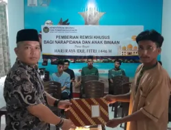 156 Napi Rutan Kelas IIB Mentok Dapat Remisi Idul Fitri, 2 Orang Langsung Bebas